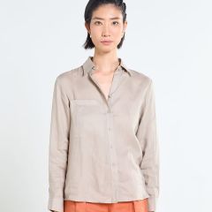 Áo Sơ Mi Nữ F2 Linen Nữ Xám Nhạt Tender Drit