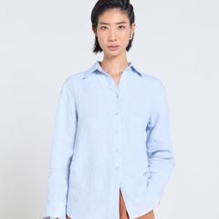 Áo Sơ Mi Nữ F2 Nữ Xanh Biển Nhạt Tender Drit