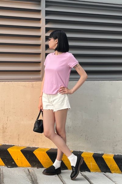 Áo Thun Nữ TheBlueTshirt 1990s Tshirt - Lilac Flower