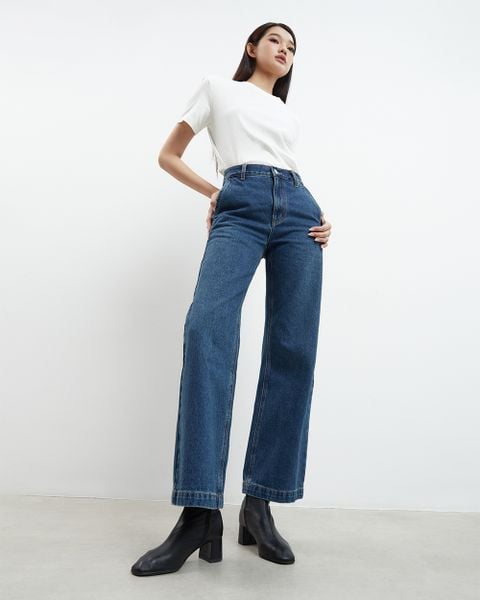 Quần Dài Nữ TheBlueTshirt Tailor Pocket Jeans - Dark Blue Wash