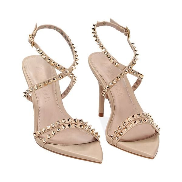 Giày Cao Gót Black Heeled Sandals With Studs Primadonna Collection