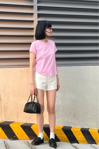 Áo Thun Nữ TheBlueTshirt 1990s Tshirt - Lilac Flower