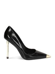 Giày cao gót Primadonna Collection Black Décolleté In Abrasive 11 Cm Gold Lacquered
