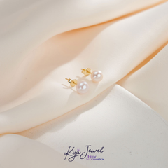 Khuyên tai nữ KYA JEWEL ngọc trai  Bassic 10mm