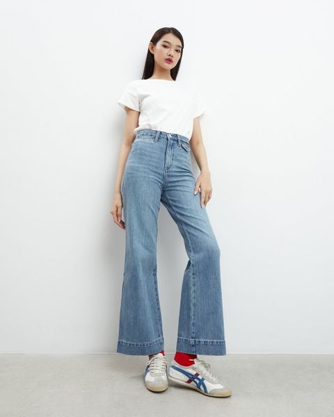 Quần Dài Nữ TheBlueTshirt Icon Jeans - Light Blue