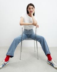 Quần Dài Nữ TheBlueTshirt Icon Jeans - Light Blue