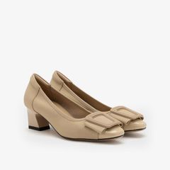 Giày Cao Gót Nữ PAZZION Penelope Elegant Buckle Block Heels