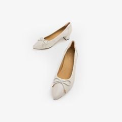 Giày Búp Bê Nữ PAZZION Una Ribbon Low Block Heels
