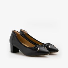 Giày Cao Gót Nữ PAZZION Una Ribbon Low Block Heels