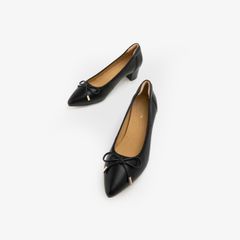 Giày Cao Gót Nữ PAZZION Una Ribbon Low Block Heels