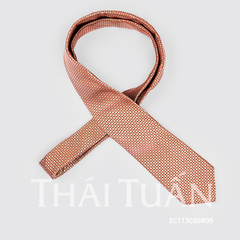 Cravat THÁI TUẤN Hoa Văn Nhỏ Màu Cam