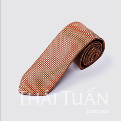 Cravat THÁI TUẤN Hoa Văn Nhỏ Màu Cam