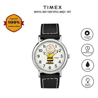 Đồng Hồ Unisex TIMEX Peanuts - Charlie Brown 38mm TW2T60900 Dây Da - Chính Hãng