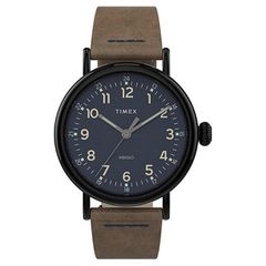 Đồng Hồ Nam TIMEX Standard Leather Strap Watch - 40mm TW2T69400 Dây Da - Chính Hãng