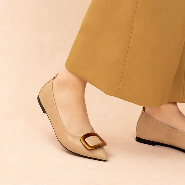 Giày Bệt Nữ PAZZION Gilda Brass Pointed Toe Flats
