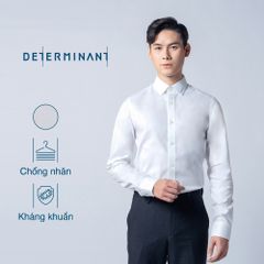 Áo Sơ Mi Nam DETERMINANT Công Sở Premium Cotton Chống Nhăn, Kháng Khuẩn Tay Dài - 301-01