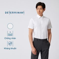 Áo Sơ Mi Nam DETERMINANT Công Sở Premium Cotton Chống Nhăn, Kháng Khuẩn Tay Ngắn - 301-01