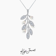 Dây chuyền nữ KYA JEWEL Leaf Pearl