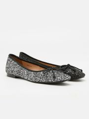 Giày cao gót bít mũi Pazzion Crystal Embellished Glitter Square Toe Ballet Flats