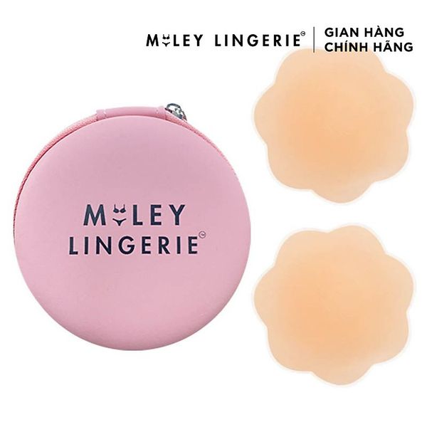 Cặp Miếng Dán Ngực Silicon Cho Nữ Tái Sử Dụng Nhiều Lần Hình Hoa Siêu Bám Dính, Miếng Dán Tàng Hình Miley Lingerie