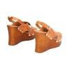 Giày Cao Gót Da Bò Cognac Calfskin Glogs Primadonna Collection