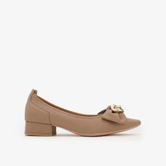 Giày Búp Bê Nữ PAZZION Rue Pointed Bow Wrapped Gold Link Heels