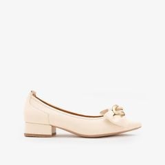 Giày Búp Bê Nữ PAZZION Rue Pointed Bow Wrapped Gold Link Heels