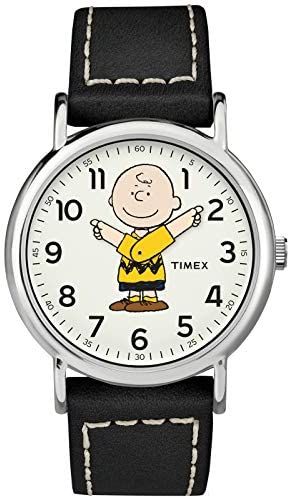 Đồng Hồ Unisex TIMEX Peanuts - Charlie Brown 38mm TW2T60900 Dây Da - Chính Hãng