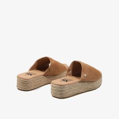 Dép Quai Ngang Nữ XTI Camel Suede Combined Ladies Sandals