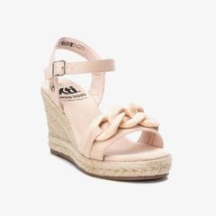 Giày Đế Xuồng Nữ XTI Beige Microfiber Ladies Sandals