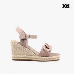 Giày Đế Xuồng Nữ XTI Taupe Microfiber Ladies Sandals