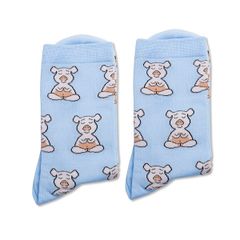 Vớ XOX Unisex - Heo Thiền Xanh Dương Nhạt