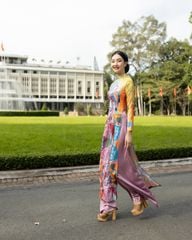 Quần Áo Dài Lụa Tím Nhạt Gems Of Vietnam