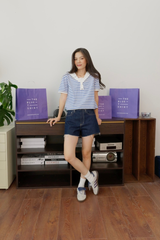 Áo Nữ TheBlueTshirt Sailor T - Signature White Blue Stripe