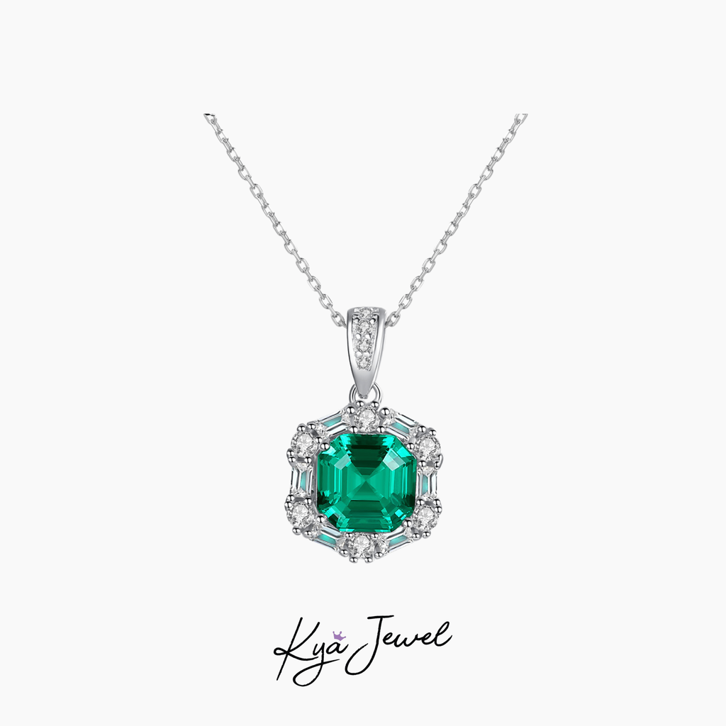 Dây chuyền nữ KYA JEWEL bạc Ý Mystic Green