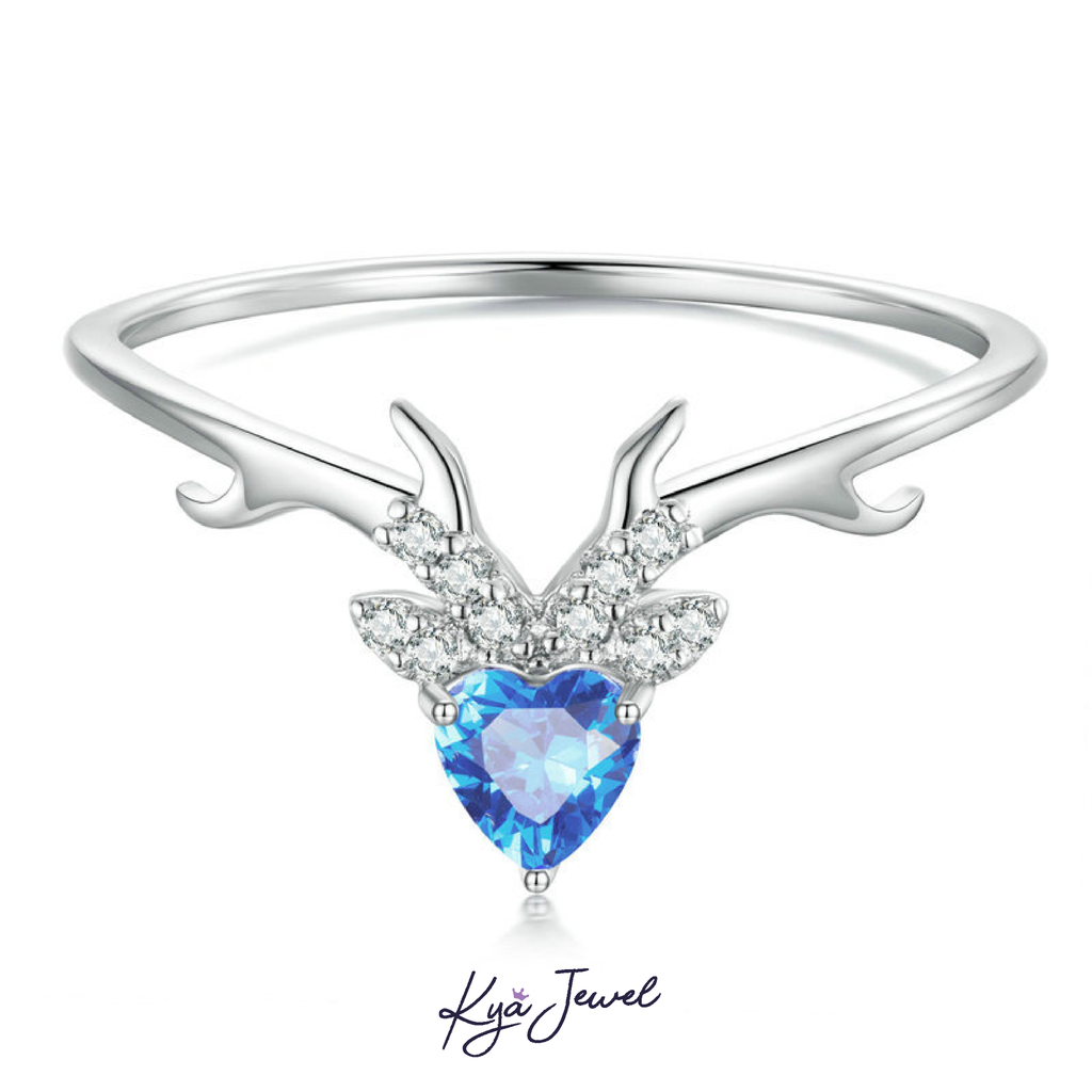 Nhẫn Nữ KYA JEWEL Sừng Hươu Khám Đá Cz Màu Sang Trọng