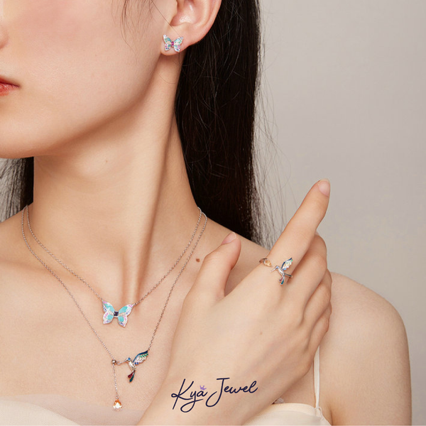 Dây Chuyền Nữ KYA JEWEL Butterfly Đá Cz Cao Cấp