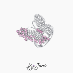 Nhẫn nữ KYA JEWEL Pink Butterfly Drop