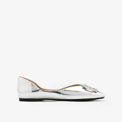 Giày Búp Bê Nữ Pazzion Yael Embellished Buckle Curved Point Toe Flats