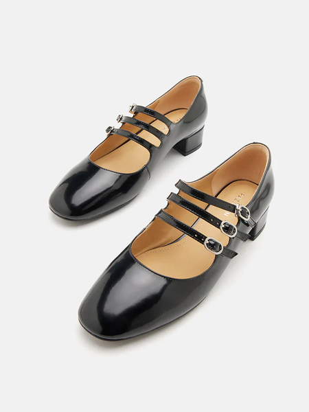 Giày cao gót da bò Pazzion Darina Patent Mary Jane Heels