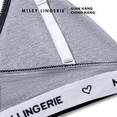 Bộ Đồ Lót Áo Có Đệm Mút Mỏng Và Quần Vải Boxer Cotton Tự Nhiên Viền Lưng Logo BeingMe Dust Star Miley Lingerie