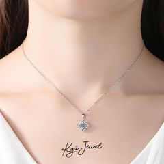 Dây chuyền KYA JEWEL bạc Ý hoa 4 cánh tinh tế