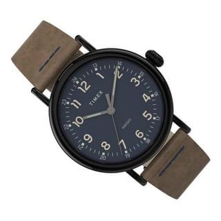 Đồng Hồ Nam TIMEX Standard Leather Strap Watch - 40mm TW2T69400 Dây Da - Chính Hãng