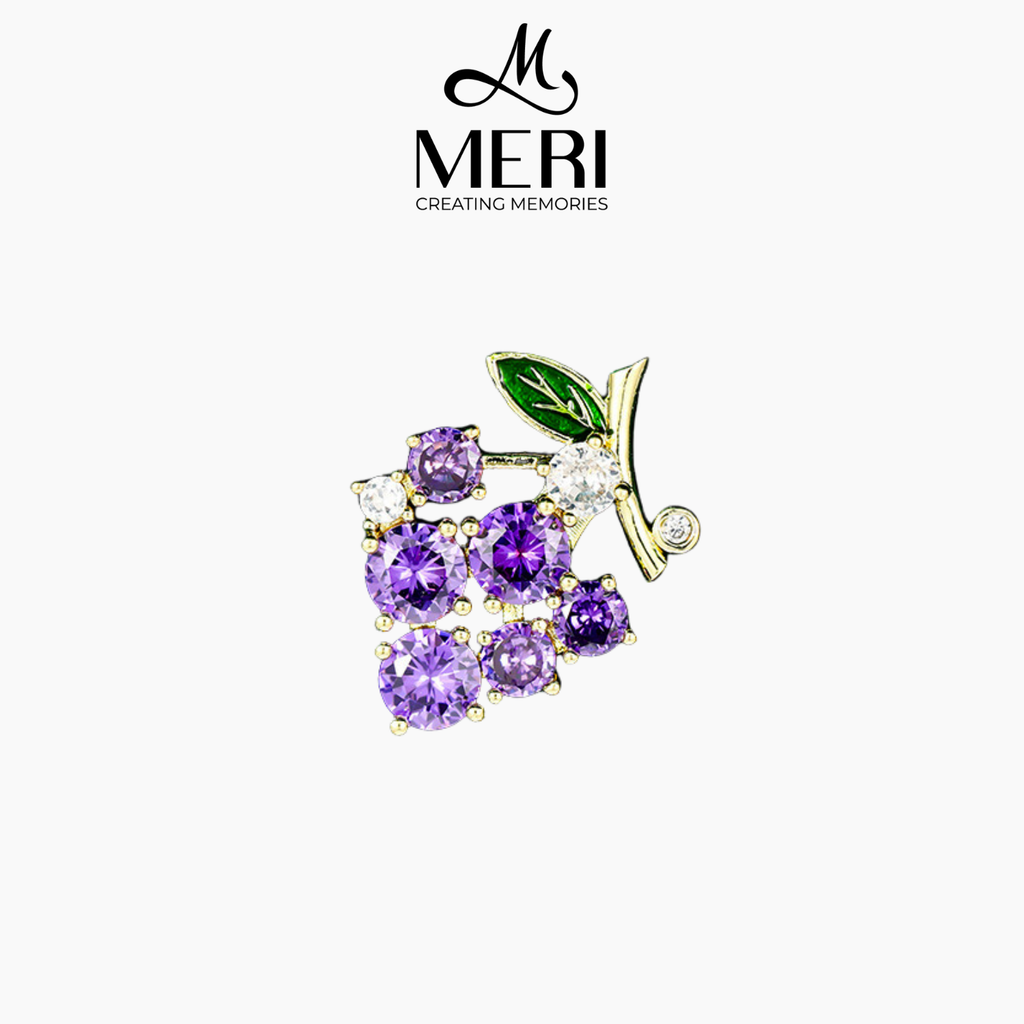 Pin cài áo MERI Grape xinh xắn