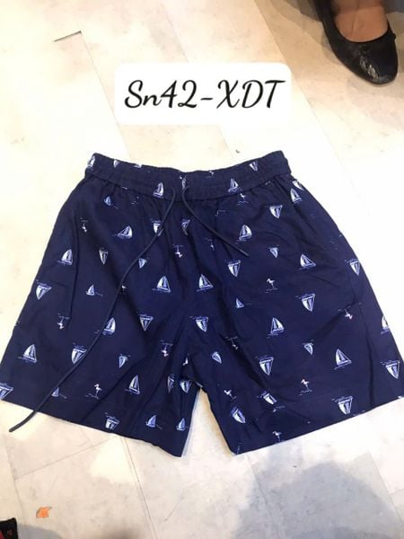Quần Short Nam F2 Linen Xanh Đen Thuyền Tender Drit