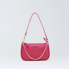 Túi Xách Tay Nữ THÁI TUẤN Đeo Vai Trơn Khóa Kéo Màu Hồng Sen