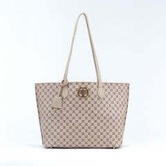 Túi Xách Tay Nữ THÁI TUẤN lớn Thời Trang Họa Tiết Caro Màu Kem