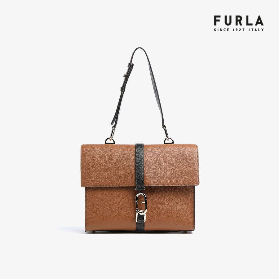 Túi Đeo Vai Nữ FURLA Narciso S Shoulder Bag Vitello St Eracle Colorblock Suede