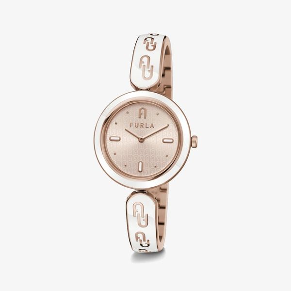 Đồng Hồ Nữ FURLA Bangle Round Case 30 Mm - Metallo+Smalto