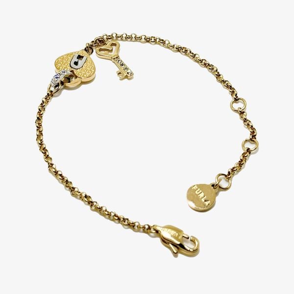 Trang Sức Nữ FURLA Loving Padlock Bracelet - Metallo+Strass